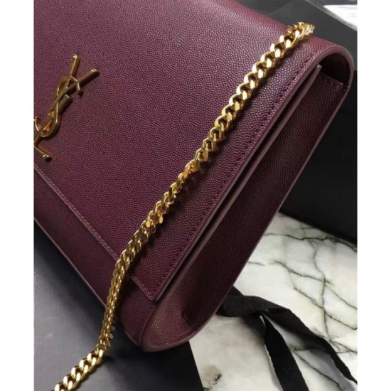 Fake YSL Classic Large KATE Monogram Saint Lauren Satchel Mauve Replica