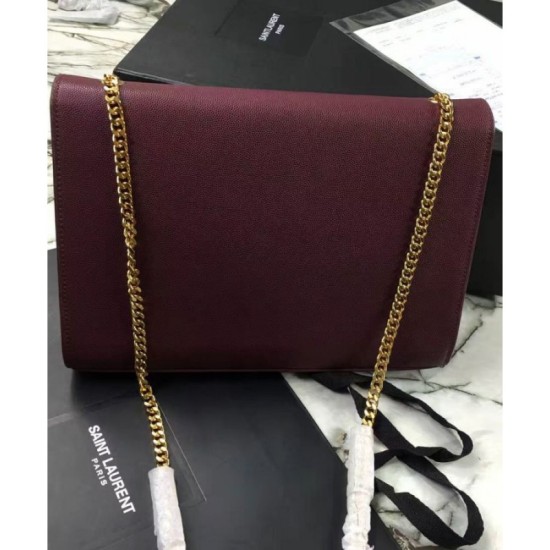 Fake YSL Classic Large KATE Monogram Saint Lauren Satchel Mauve Replica