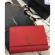 Fake YSL Classic Large KATE Monogram Saint Lauren Satchel Red Replica