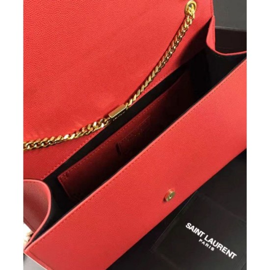 Fake YSL Classic Large KATE Monogram Saint Lauren Satchel Red Replica