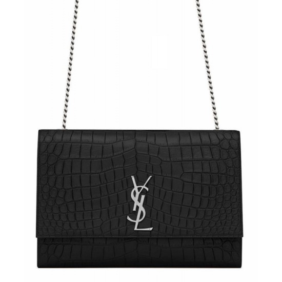 Replica YSL Classic Large Kate Monogram Saint Laurent Black