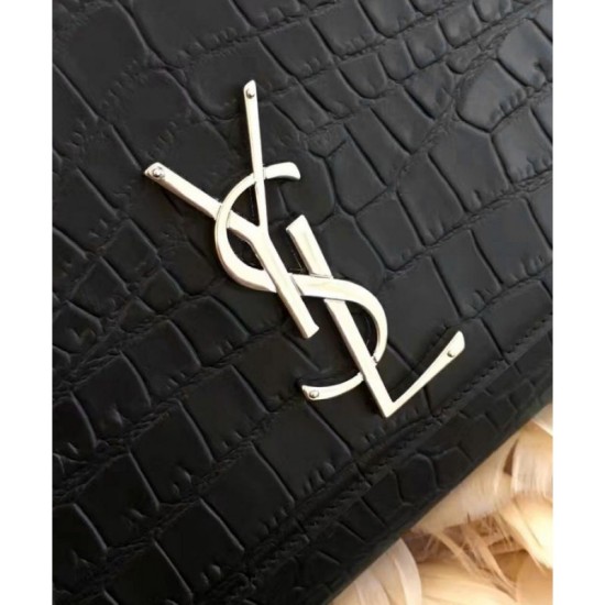 Replica YSL Classic Large Kate Monogram Saint Laurent Black