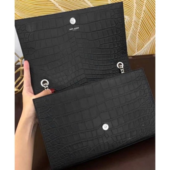 Replica YSL Classic Large Kate Monogram Saint Laurent Black