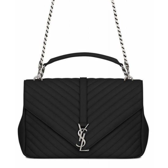 Replica YSL Classic Large Monogram Saint Lauren College Bag Black