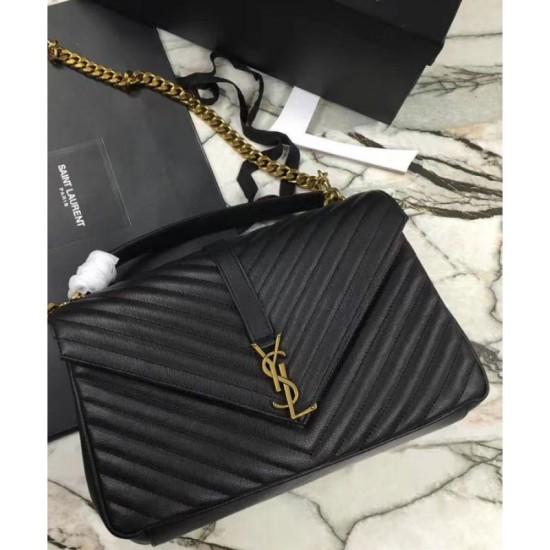 Replica YSL Classic Large Monogram Saint Lauren College Bag Black