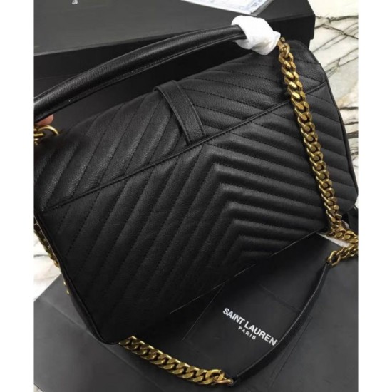 Replica YSL Classic Large Monogram Saint Lauren College Bag Black
