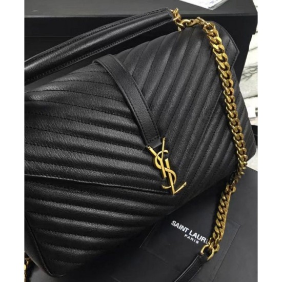 Replica YSL Classic Large Monogram Saint Lauren College Bag Black