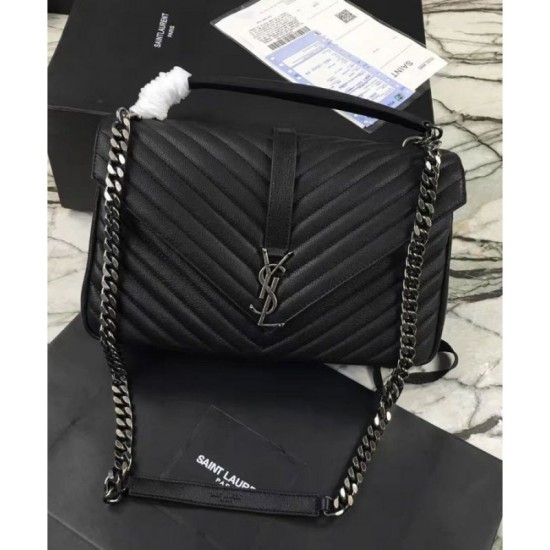 Replica YSL Classic Large Monogram Saint Lauren College Bag Black