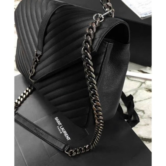Replica YSL Classic Large Monogram Saint Lauren College Bag Black