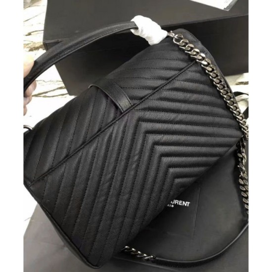 Replica YSL Classic Large Monogram Saint Lauren College Bag Black