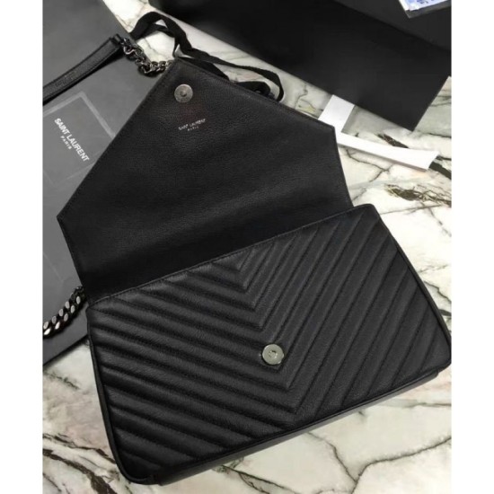 Replica YSL Classic Large Monogram Saint Lauren College Bag Black