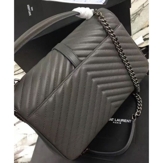 Replica YSL Classic Large Monogram Saint Lauren College Bag Gray