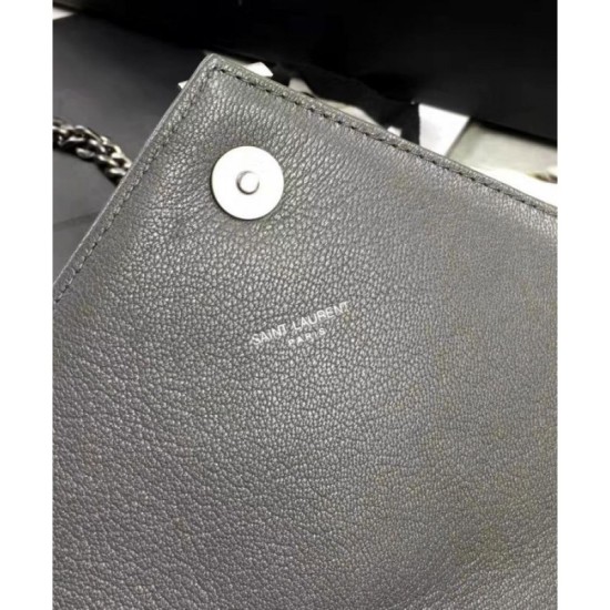 Replica YSL Classic Large Monogram Saint Lauren College Bag Gray