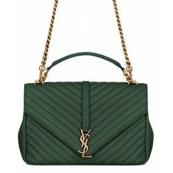 Replica YSL Classic Large Monogram Saint Lauren College Bag Green