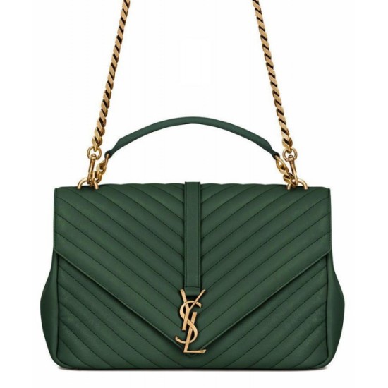 Replica YSL Classic Large Monogram Saint Lauren College Bag Green