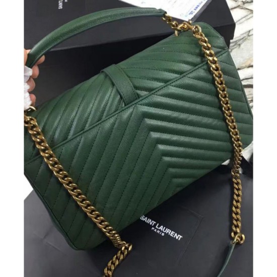 Replica YSL Classic Large Monogram Saint Lauren College Bag Green