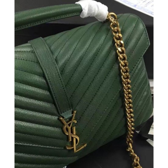 Replica YSL Classic Large Monogram Saint Lauren College Bag Green