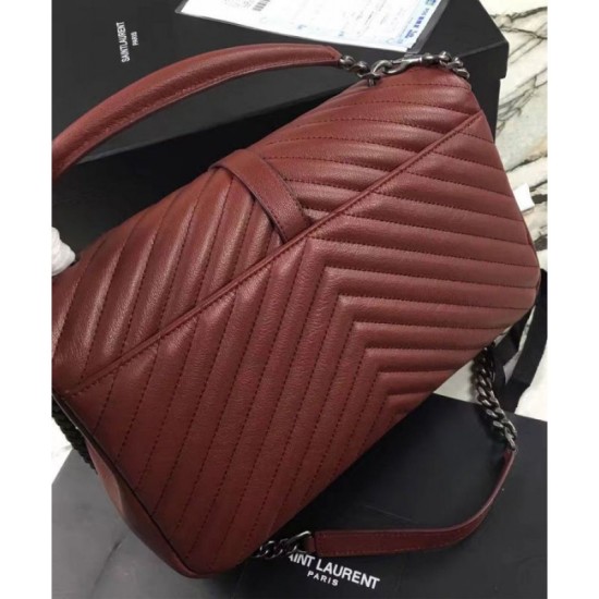 Replica YSL Classic Large Monogram Saint Lauren College Bag Mauve