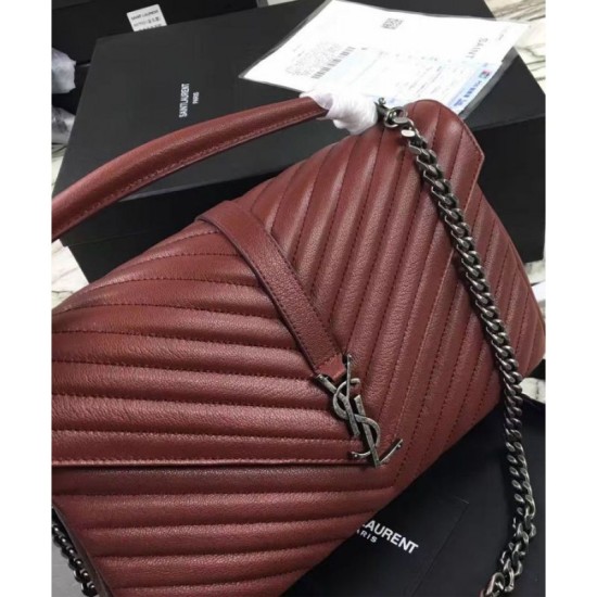 Replica YSL Classic Large Monogram Saint Lauren College Bag Mauve