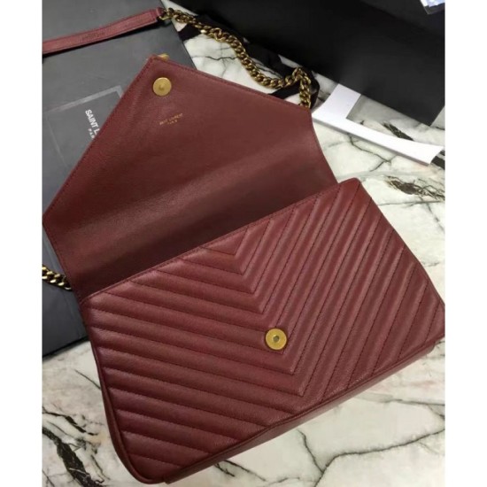 Fake YSL Classic Large Monogram Saint Lauren College Bag Red Replica