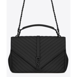 Replica YSL Classic Large Monogram Saint Laurent College Bag Black