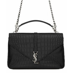 Replica YSL Classic Large Monogram Saint Laurent College Bag Black