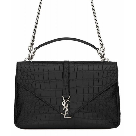 Replica YSL Classic Large Monogram Saint Laurent College Bag Black