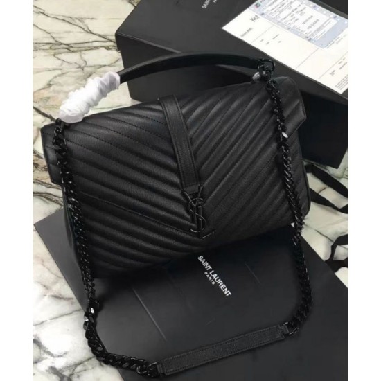 Replica YSL Classic Large Monogram Saint Laurent College Bag Black