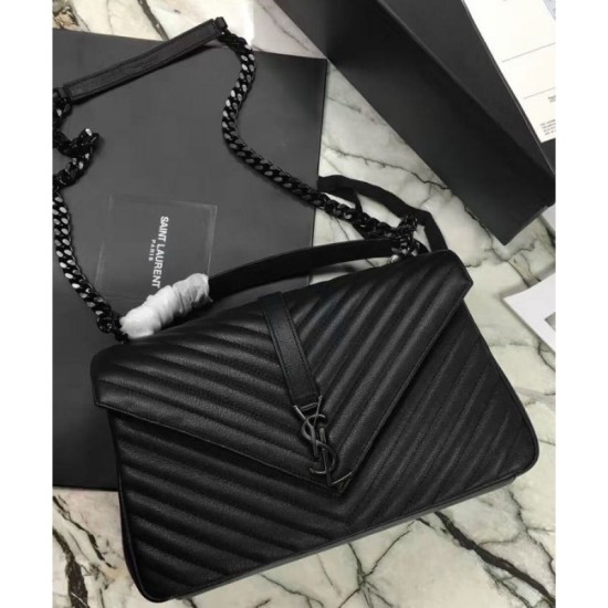 Replica YSL Classic Large Monogram Saint Laurent College Bag Black