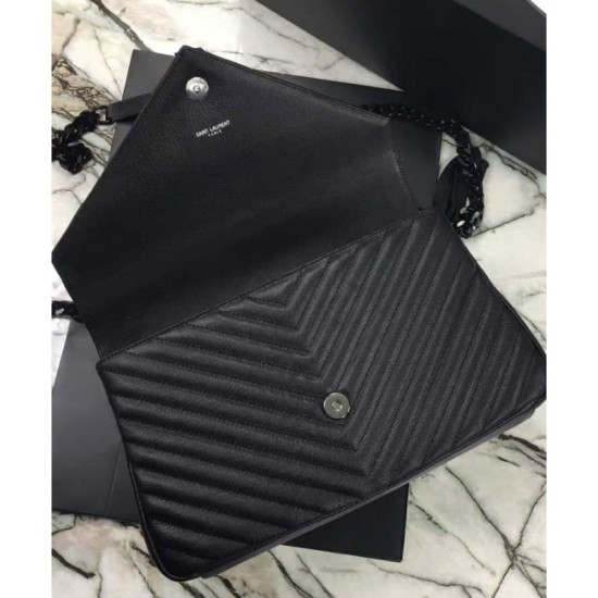 Replica YSL Classic Large Monogram Saint Laurent College Bag Black