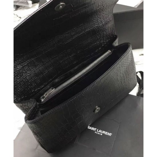 Replica YSL Classic Large Monogram Saint Laurent College Bag Black