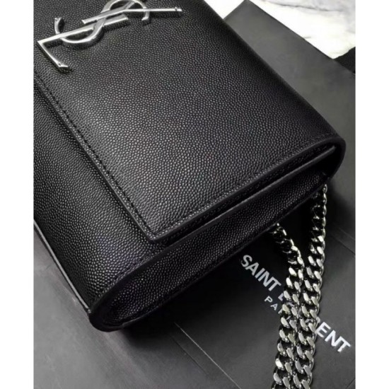 Replica YSL Classic Medium KATE Monogram Saint Lauren Satchel Black