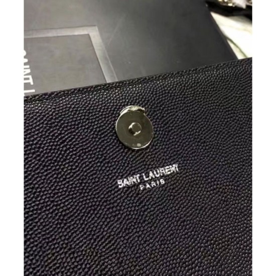 Replica YSL Classic Medium KATE Monogram Saint Lauren Satchel Black