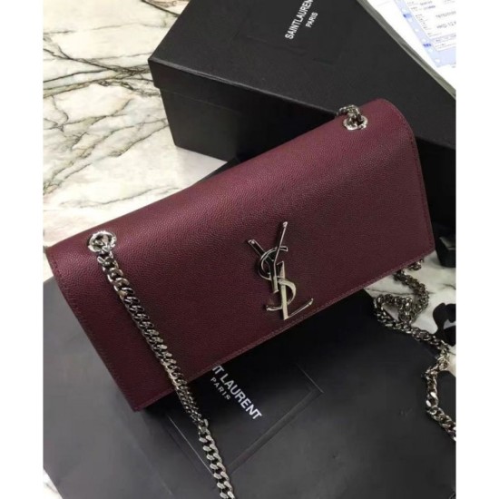 Replica YSL Classic Medium KATE Monogram Saint Lauren Satchel Mauve