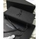 Fake YSL Classic Medium KATE Monogram SAINT LAURENT Satchel Black Replica