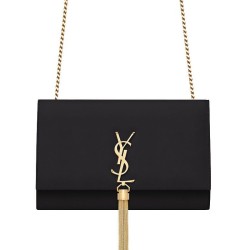 Replica YSL Classic Medium Kate Monogram SAINT LAURENT Tassel Satchel Black