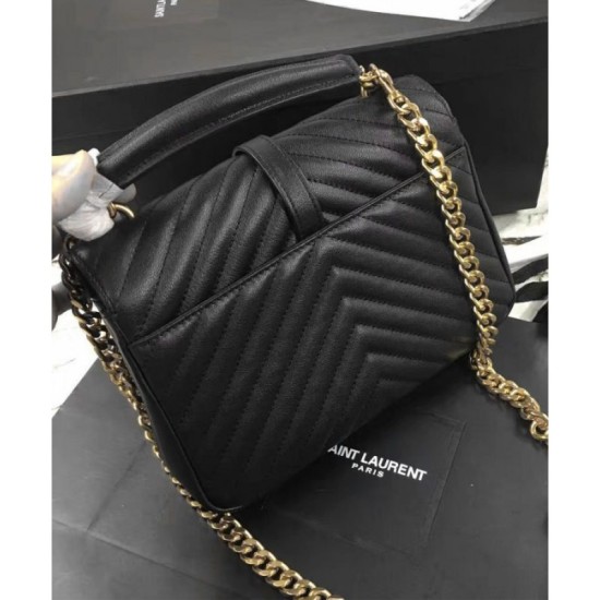 Replica YSL Classic Medium Monogram Saint Lauren College Bag Black