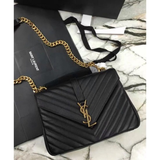 Replica YSL Classic Medium Monogram Saint Lauren College Bag Black