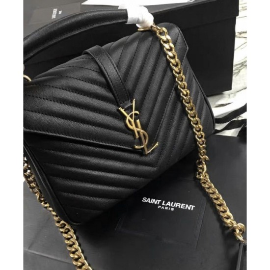 Replica YSL Classic Medium Monogram Saint Lauren College Bag Black
