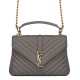 Fake YSL Classic Medium Monogram Saint Lauren College Bag Gray Replica