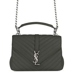 Replica YSL Classic Medium Monogram Saint Lauren College Bag Gray