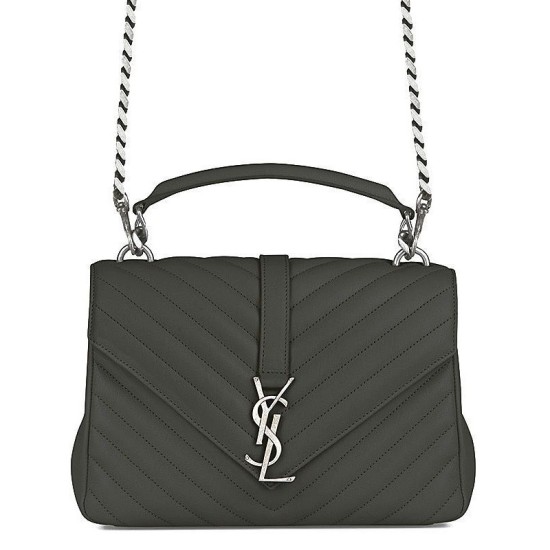 Replica YSL Classic Medium Monogram Saint Lauren College Bag Gray