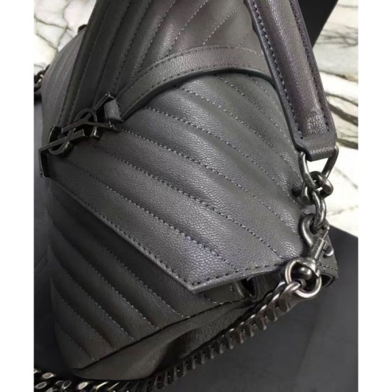 Replica YSL Classic Medium Monogram Saint Lauren College Bag Gray