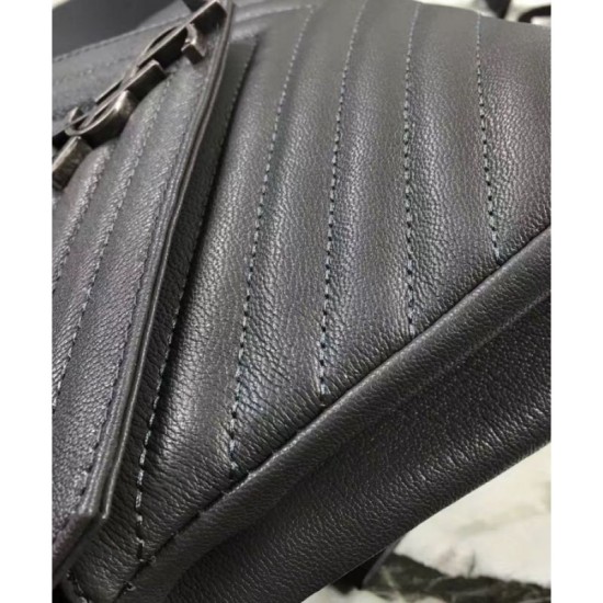 Replica YSL Classic Medium Monogram Saint Lauren College Bag Gray