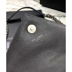 Replica YSL Classic Medium Monogram Saint Lauren College Bag Gray