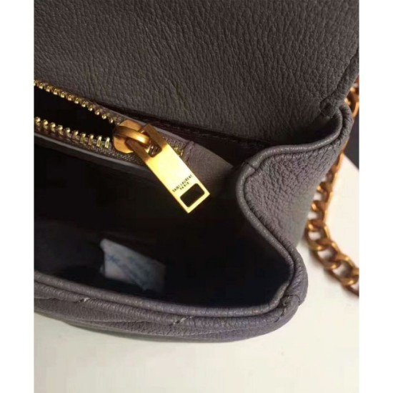 Fake YSL Classic Medium Monogram Saint Lauren College Bag Gray Replica