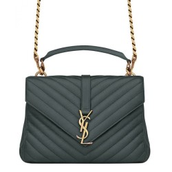 Replica YSL Classic Medium Monogram Saint Lauren College Bag Green