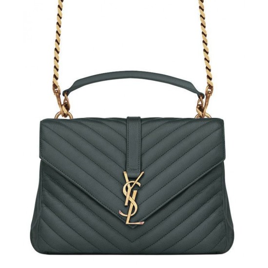 Replica YSL Classic Medium Monogram Saint Lauren College Bag Green Replica YSL Classic Medium Monogram Saint Lauren College Bag Green
