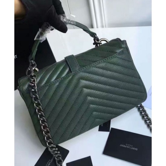 Replica YSL Classic Medium Monogram Saint Lauren College Bag Green Replica YSL Classic Medium Monogram Saint Lauren College Bag Green