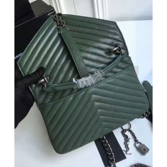 Replica YSL Classic Medium Monogram Saint Lauren College Bag Green Replica YSL Classic Medium Monogram Saint Lauren College Bag Green